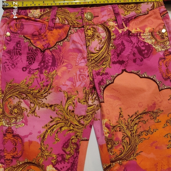 Decree Women's Skinny Jeans - Vibrant Pink and Orange, Sz 7, EUC - Picture 9 of 10